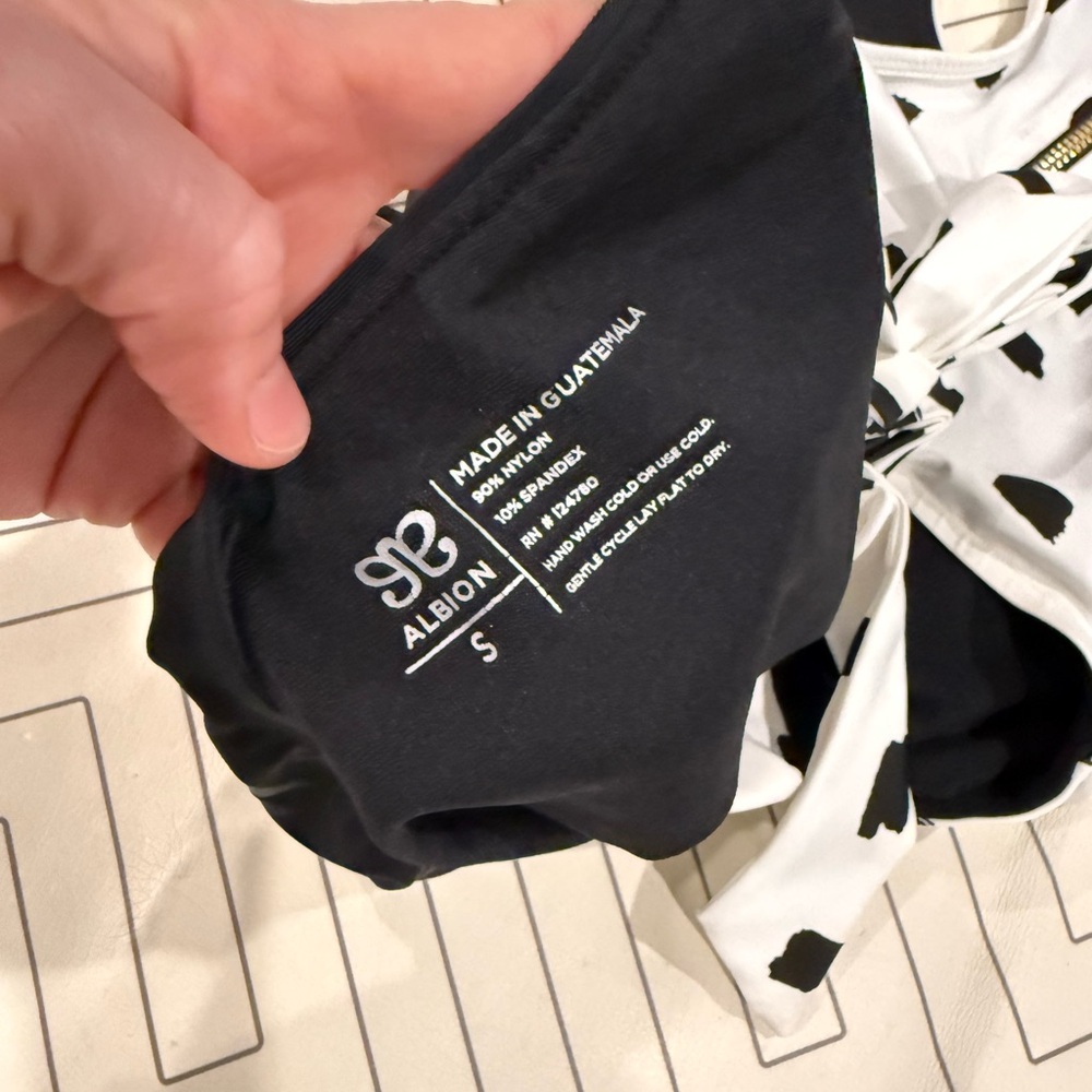 Albion White and Black One Piece Swimsuit - Picture 13 of 14